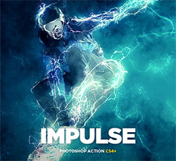 极品PS动作－电流冲击(含高清视频教程)：Impulse CS4+ Photoshop Action